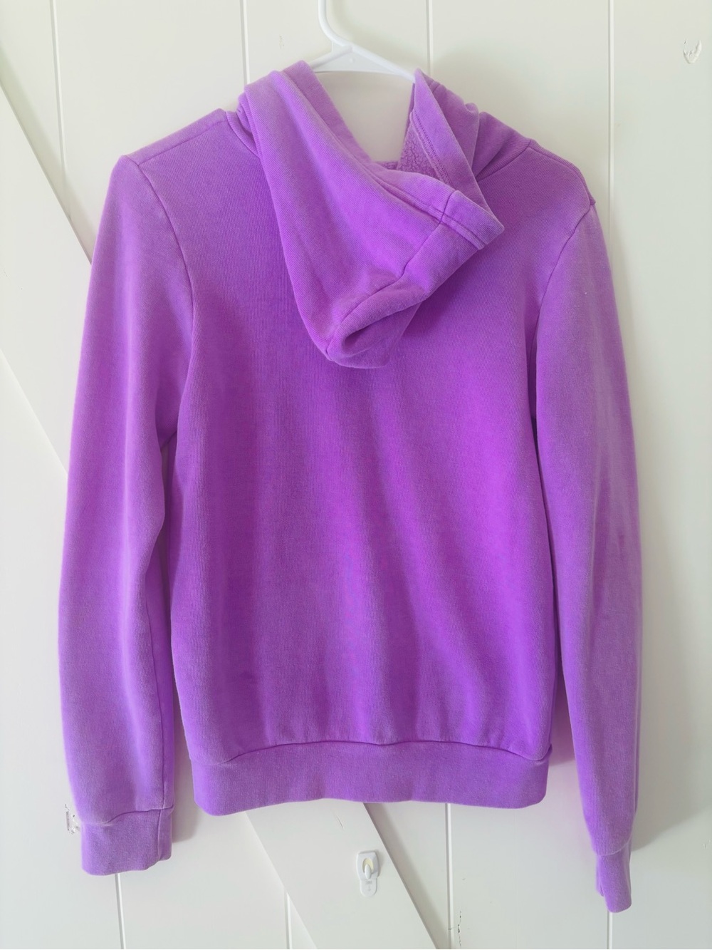 Aviator Nation kids Purple Zip-Up Hoodie with Rainbow Chest Stripes, size 12 - Picture 2 of 5